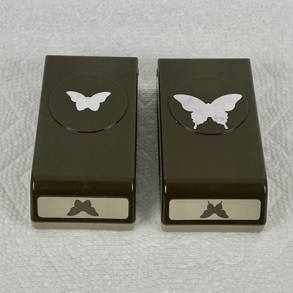 2 Stampin' Up! Butterfly Paper Shaper Punch Craft Scrapbook Card Cutter Punches